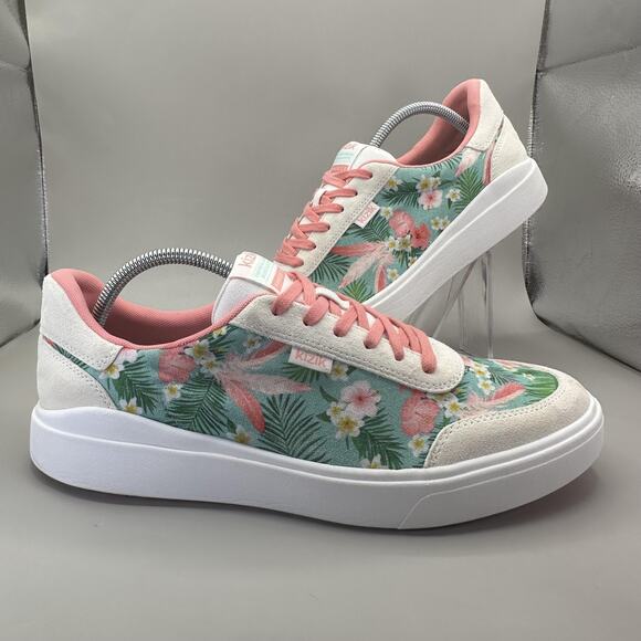 Kizik Shoes - Kizik Shoes Womens Size 11 Pink Prague 2.0 Floral Honolulu Hands Free Sneakers